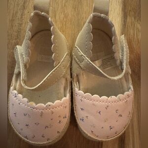 Carter’s Pink and Beige Floral Slippers